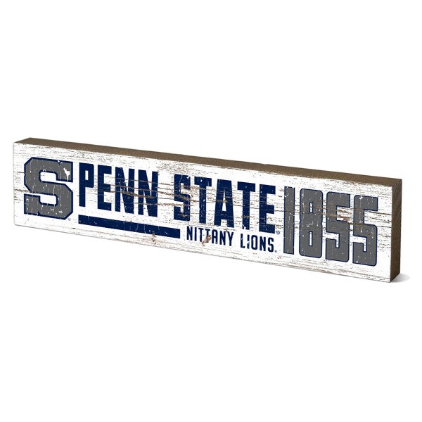 white table top sign distressed S, Penn State Nittany Lions, 1855